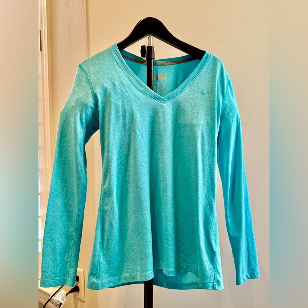 Nike Women's Aqua Long Sleeve Tee - Picture 3 of 7